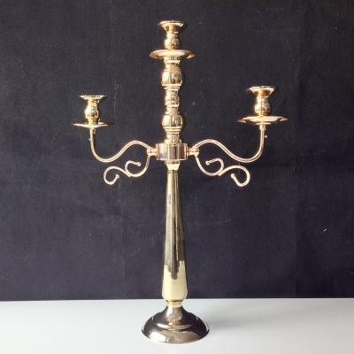 China Morden LDJ884 Luckygoods New Design Luxury Golden Candlestick for Wedding Events Party Decoration for sale