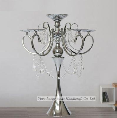 China ZT210728-1New Product Luckygoods Metal Candle Holder Living Room Wedding Table Centerpiece Artistic Decoration for sale