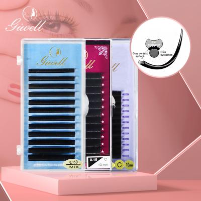 China GIWELL 0.25 Curls Factory Price Soft High Quality Elipse Queelese Flat Eyelash Extensions for sale