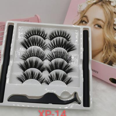 China New Style Natural Long Strip Magnetic Eyelashes With Magnetic Eyeliner Pen Tools Kit Waterproof False Lashes False Eyelash for sale