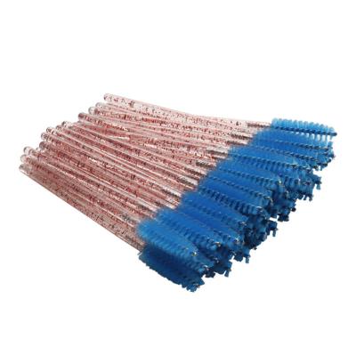 China Custom Wholesale Disposable Diamond Eyeshadow Eyeshadow Eyelash Mascara Brush ty Disposable Factory Rhinestone Brush Glitter Mascara Wands for sale