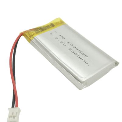 China High Quality Toys Rechargeable Lipo Battery 7.4wh 103450 3.7v 2000mah for sale