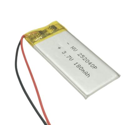 China High Quality Toys Rechargeable Lipo Battery 0.666wh 252040P 3.7v 180mah for sale