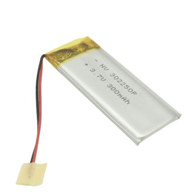 China High Quality Toys Rechargeable Lipo Battery 1.11wh 302250P 3.7v 300mah for sale