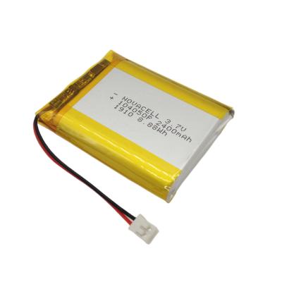 China toys factory 104050 3.7v 2400mah rechargeable lipo battery 8.88Wh akku for sale