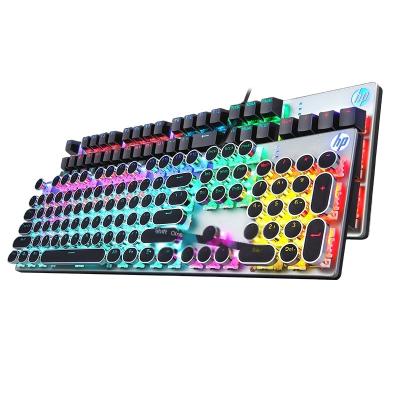 China Laptop\Desktop RGB Retro Punk\PC\Gaming\Computer GK400Y Wired Games Cyber ​​Cafe Desk Keyboard Gaming Mechanical Keyboards For HP for sale