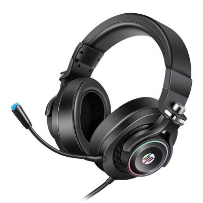 China Other Factory Wholesale High Quality Reserv H500GS Professional Custom Audio Usb Wired RGB Microphone Gaming Earphones Stereo Headset for sale