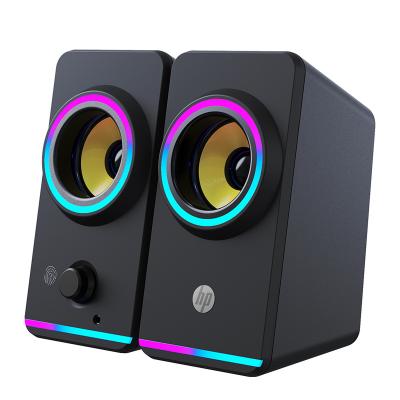 China GS1 COMPUTER Computer Gaming Speakers Wired Colorful LED Multimedia Speakers 4D Stereo Sound For Desktop PC Smartphone Laptop For HP for sale