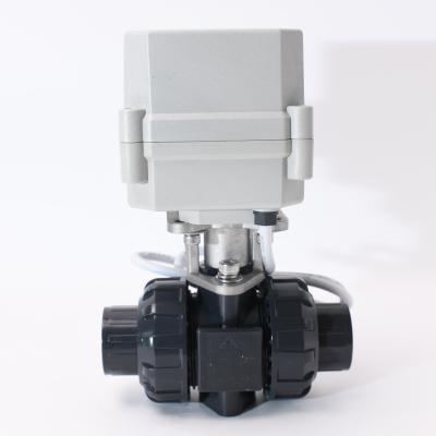 China DN15 PVC Ball Valve General Electric Motorized Motorized Valve UPVC Valve for sale