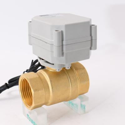 China General Tonheflow 1 Inch Two Way Electric Water Brass Ball Valve Motorized Actuator for sale