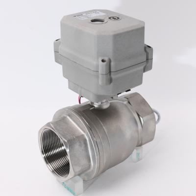 China General 2 Inch DN50 Stainless Steel 12v Motorized Electric Operated Ball Valve 50mm Ball Valve for sale