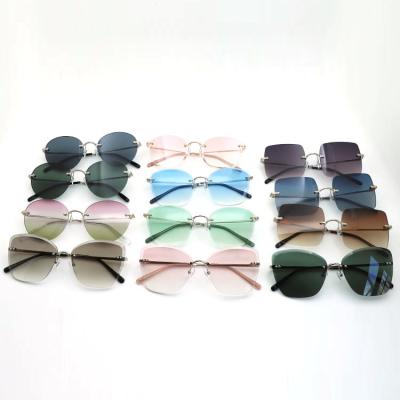 China Fashion Sifier sunglasses rimless sunglasses adjust namebrand diamond cut sunglasses for sale