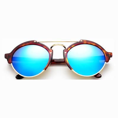 China 2018 High Quality Sunglasses Custom Round Fashion Acetate And Metal Sunglasses for sale