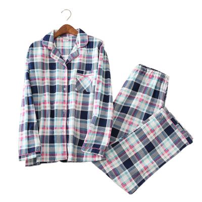 China Plus size AN64 wholesale men's pajamas brushed fabric homewear suit set classic long sleeve 2 pieces sleepwear for sale