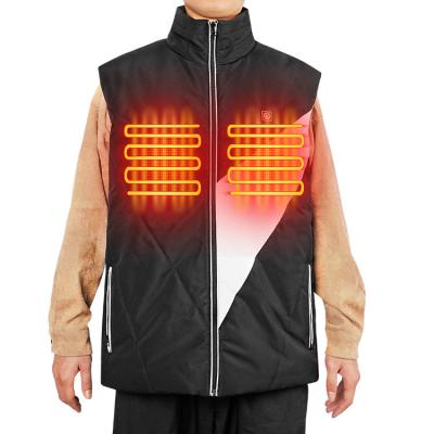 China Men's Heating 3 Levels Temperature Control Battery Waterproof Windproof Carbon 7.4V Outdoor Sports Anti-pilling Heated Vest for sale