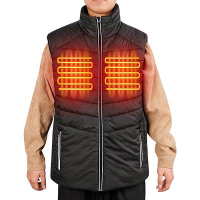 China Men's Heating 3 Levels Temperature Control Battery Waterproof Windproof Carbon 7.4V Outdoor Sports Anti-pilling Heated Vest for sale