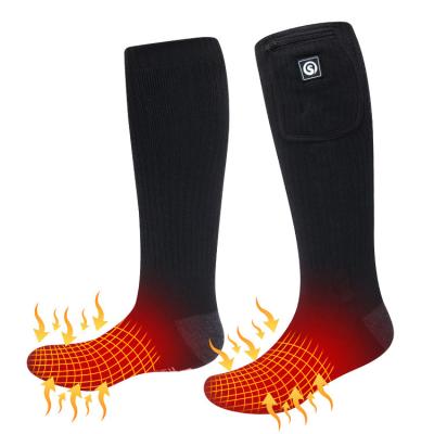 China Ski Thermal Battery Powered Rechargeable Winter Thick Comfortable QUICK DRY Outdoor Electric Heated Heating Socks with Take off Control for sale