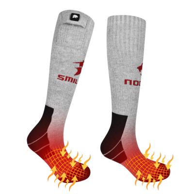 China QUICK DRY SAVIOR Outdoor Sports Rechargeable Battery Thick Thermal Electric Ski Socks With Heat For Heated Winter for sale