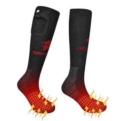 China 2200mah USB Lithium Battery QUICK DRY Ski Heated Thermal Socks For Winter Unisex Rechargeable Electric Men and Women for sale