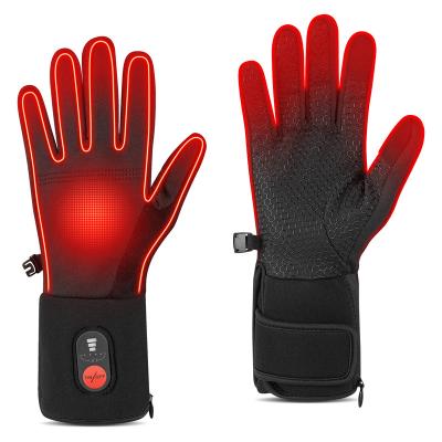 China Ski Thin Work Warehouse Glove Warm Waterproof Liners Winter Heat Windproof Hand Warmer 7.4V Rechargeable Battery Electric Heated Gloves for sale