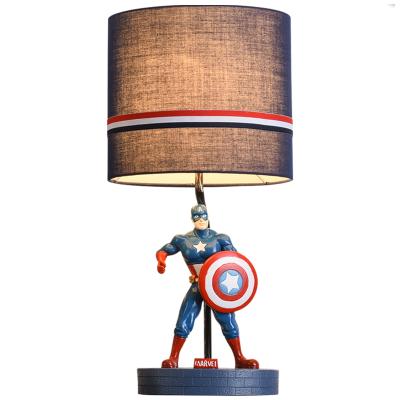 China Captain Marvel Modern Avengers American Cartoon Kids Desk Table Lamp Children's for sale