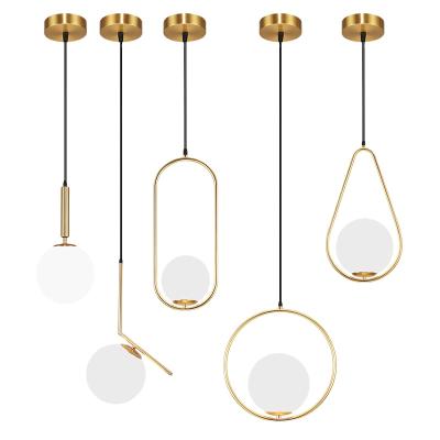 China Nordic minimalist simple blown glass ball factory price chandelier lamp for sale