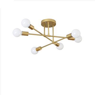 China Modern Living Room Gold Flow Mount Surface Mounted Ceiling Light for sale