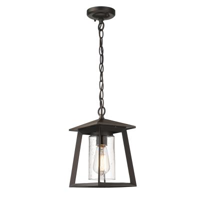 China Garden Light Outdoor Lighting Traditional Waterproof Black Single Outdoor Pendant Lamp for sale