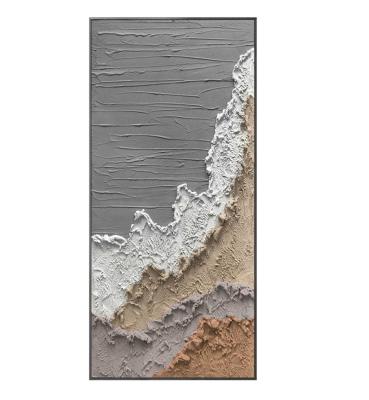 China Landschaft Leinwand Öl und Leinwand Handgemachte Ölmalerei Relief Wandmalerei Wandkunst Handwerk 3D-Metallmalerei zu verkaufen