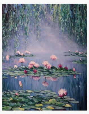 China Hotel Decorative Personal Picture Canvas Oil and Canvas Colorful Flower Hand Painted Acrylic Painting for Hotel Decoration for sale