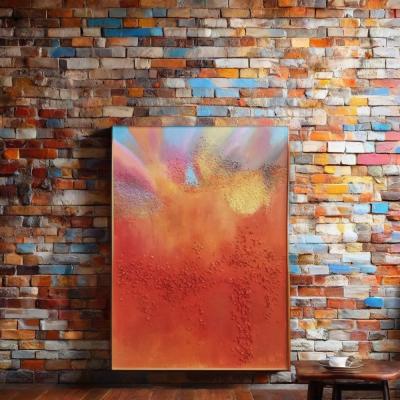 China Abstract Style Colorful Oil Painting Simple Home Decor Landscape 3D Relief Painting Art Modern for sale