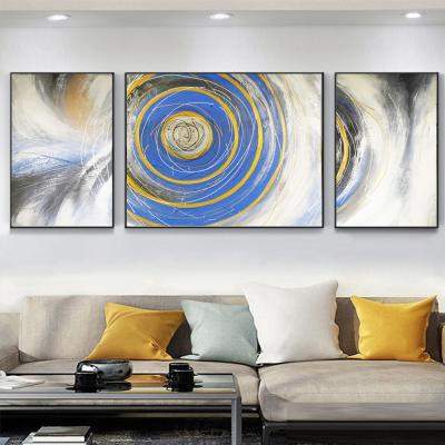 China Materiais de tela de suporte Óleo de tela e tela abstrato Whirlpool Pintura a óleo para pendurar Arte moderna de decoração de casa à venda