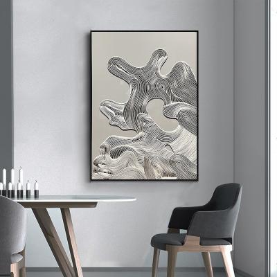 China Paisaje Temas para el hogar Relieve decorativo Geometryczny Pintura de pared Arte 3D Texturas abstractas Mural pintado a mano Cuchillo pintura al óleo en venta