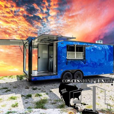 China Chinese BBQ fast food truck cart oven food van trailer pizza mobile country food trailer CONCESSION TRAILERS with porch for sale for sale