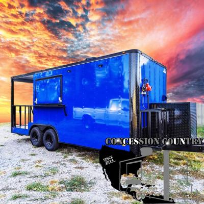 China Approved CONCESSION TRAILERS USA Coffee Food Trailer Hot Dog Food Carts with Mobile Full Kitchen Ice Cream Food Truck Trailer for sale