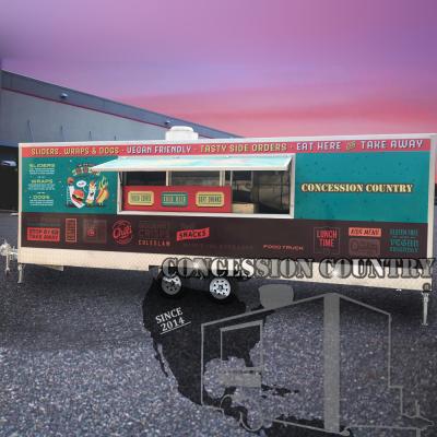 China CONCESSION TRAILERS modern design fast street vending carts mobile food trailer manufacturing for sale