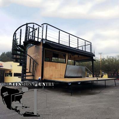 China CONCESSION TRAILERS Concession Trailer With Multipurpose Kitchen Street Restaurant Double Decker Mobile Food Truck For Sale for sale