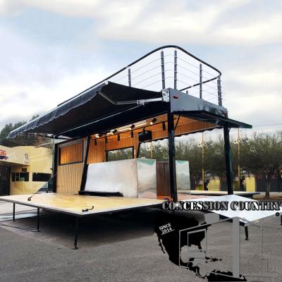 China 2021 CONCESSION TRAILERS country road double deck coffee food trailer mobile fast food truck for sale for sale