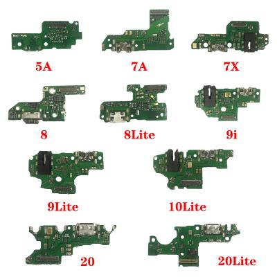 China Replace Phone Parts USB Charger Port Connector Dock Panel Flex Cable With Microphone For Damaged Charging Honor 5A 7A 7X 8 9i 9lite 8lite 10lite 20 20lite for sale