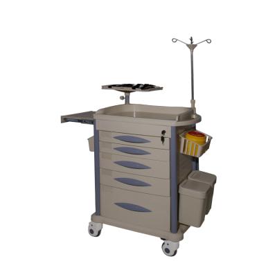 China THR-ET-75073B ABS Contemporary Medical Emergency Trolley for sale