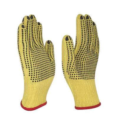 China Construction manufacturers sell PVC 600g wear-resistant anti-slip dot protection plastic work gloves wholesale distribution for sale