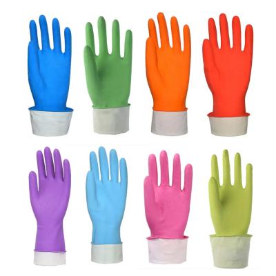 China Household Spray Kitchen Dish Rubber Household Latex Cleaning Washing Gloves for sale