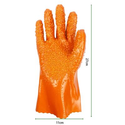 China PVC 868 All-Rubber Oil-Resistant Work Gloves Waterproof And Oil-proof Gloves Anti-Slip Gloves for sale