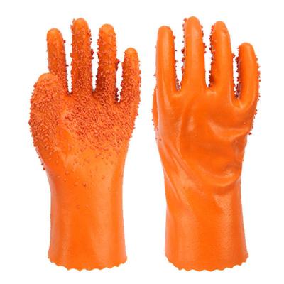 China Oil-Resistant Protective Work Gloves Engineering Works Anti-Slip Non-Slip Work Gloves Long Fully Dipped Rubber Gloves for sale