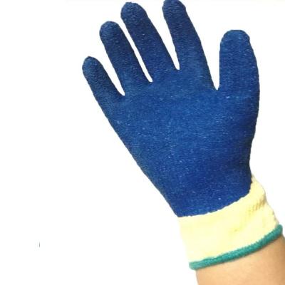 China Wear Resistant Glass Fabrication Metal Dealing Anti Puncture Gloves Comfortable Safety Latex Cut Non Slip Blue Gloves for sale