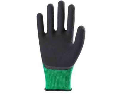 China Wear resistant; Anti-skid; raincoat ; factory price breathable latex work glove 3/4 seamless knitting foam dipped latex coated gloves arenaceous latex coated ply work safety glove for sale