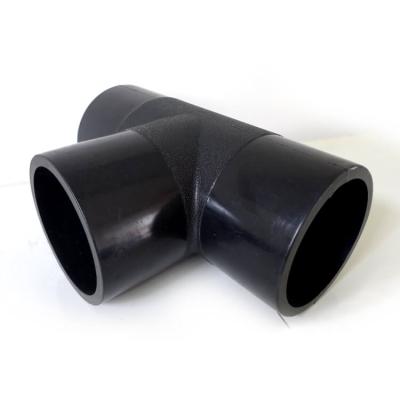 China Factory Original PE Three Way Supply Pipe Fittings Connector PE Butt Directly / Plug Tee for sale