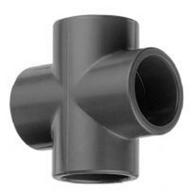 China Original New Arrival Plastic PE Pipe Fitting 4-Way Connector Pe Hot Melt Cross for sale