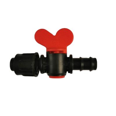 China Connect Tape Hose Irrigation Mini Valve Barbed Drip Tape Plastic Fitting / 16*17 Drip Hose for sale