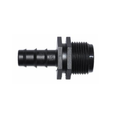 China Connect PE Pipe And Fittings Factory Wholesale Threaded Irrigation Fitting Plastic Wire Barb Connector for sale